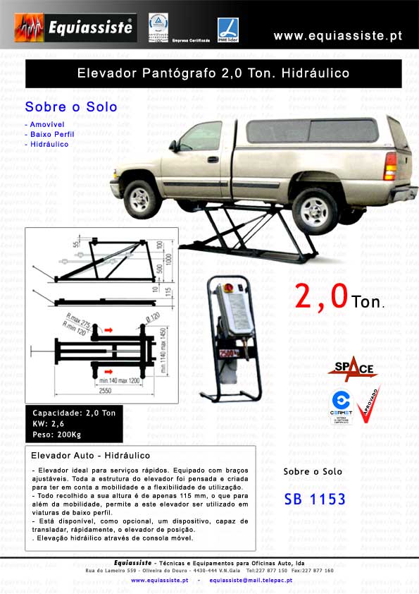Elevador para serviços de pintura Hidráulico